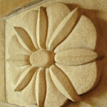 Decorative stonework designed by architect Percival J Chaplin