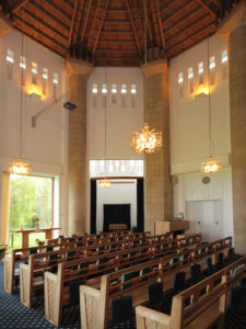 Chapel showing the catafalque