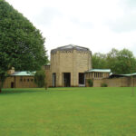 Lawns to the rear of the Crematorium building