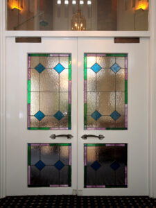 Stained glass doors