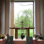 The altar with window behind