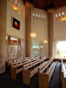 Interior of the crematorium chapel