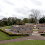 View of the walled memorial garden